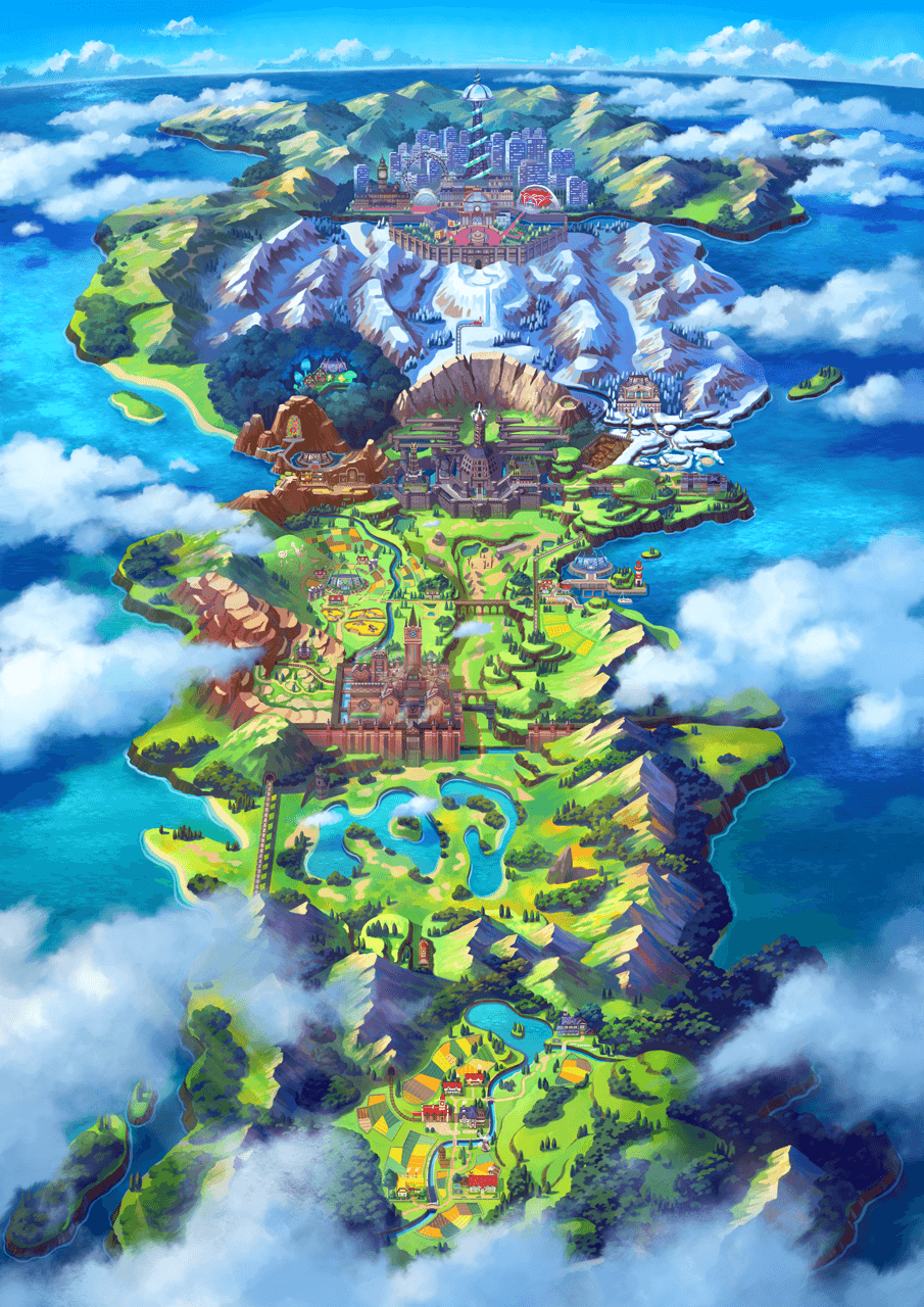 Galar region map