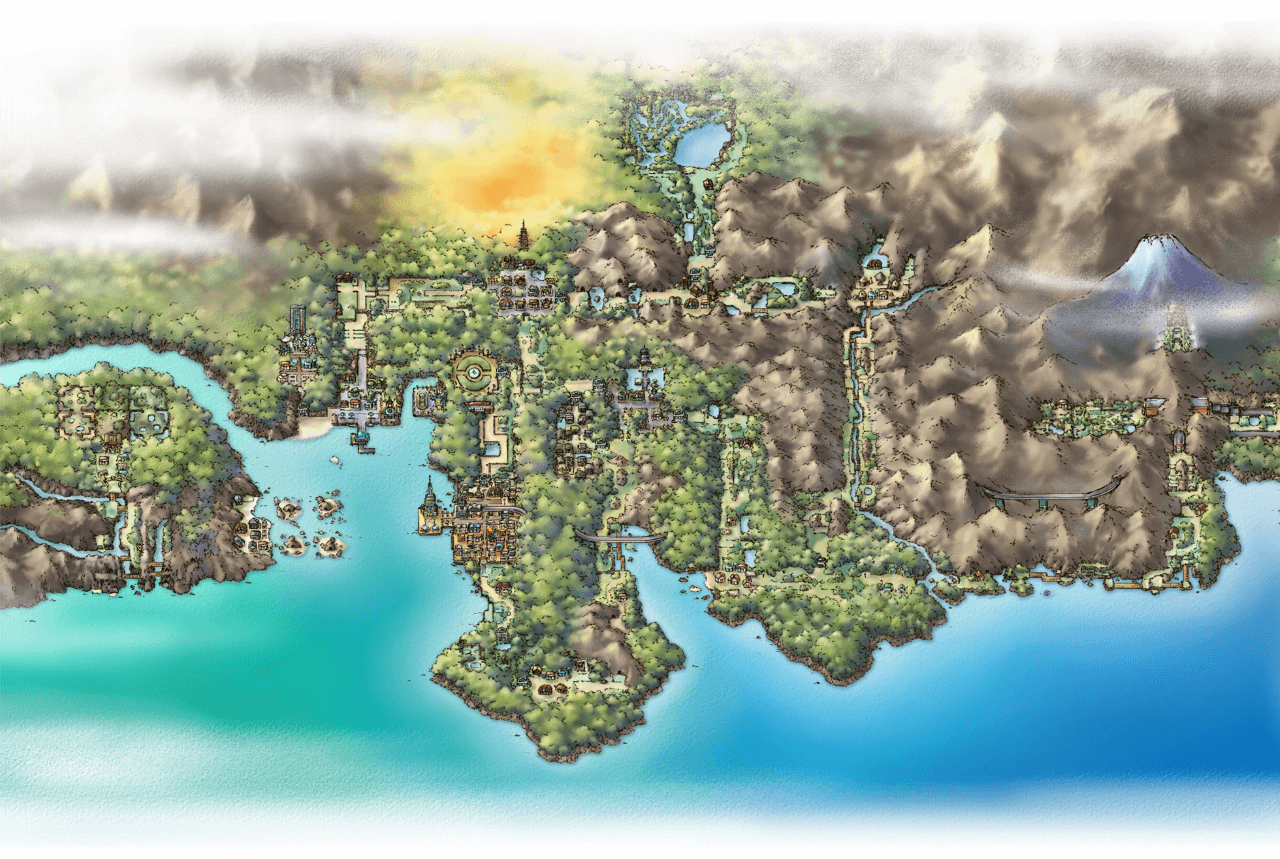 Johto region map
