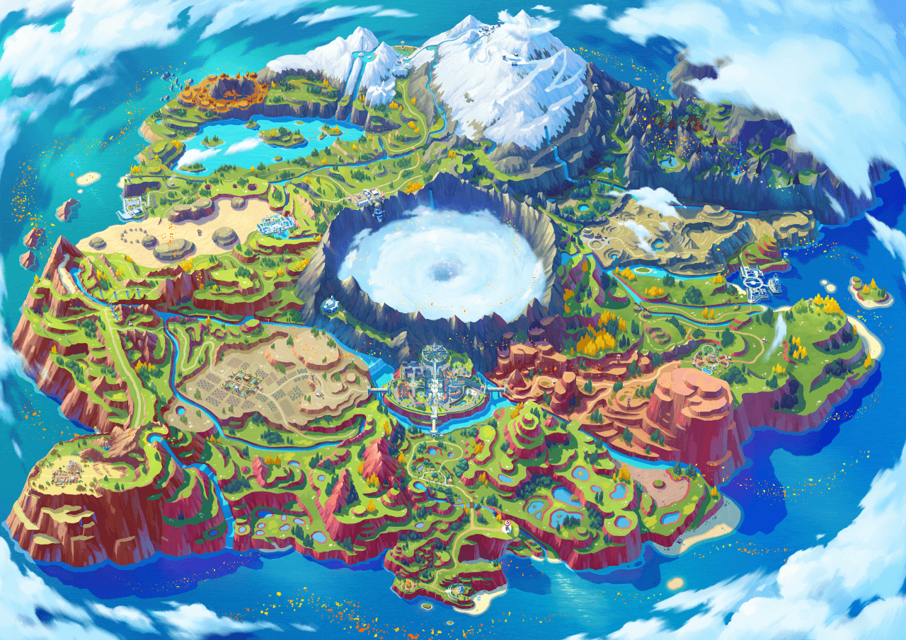 Paldea region map