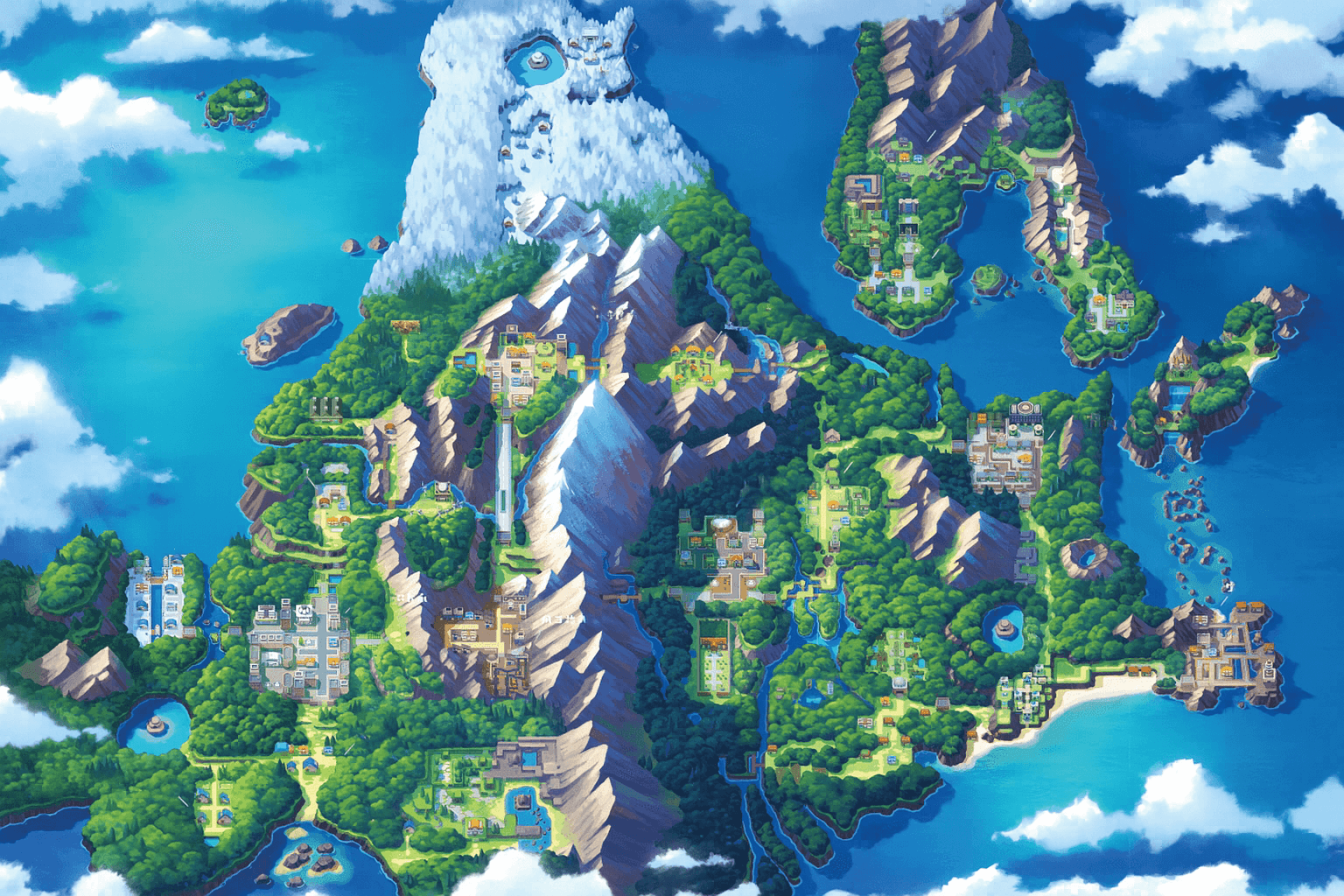 Sinnoh region map