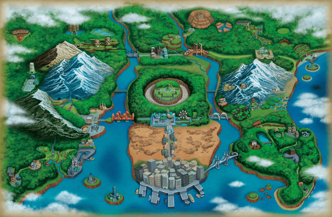 Unova region map